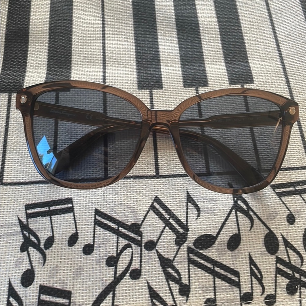 Salvatore Ferragamo Modified Rectangular Brown Ga… - image 1